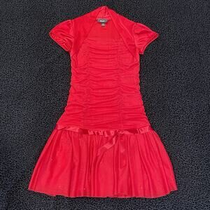BCX Girls Dress 14 Wedding Sparkly Birthday Party Special Occasion Ruched